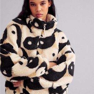 Urban Outfitters Tan Yin Yang Sherpa Jacket